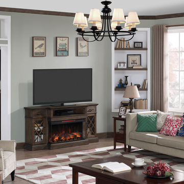 Hamilton Panoramic Electric Fireplace Console