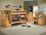 Bunkhouse Wrangler T/T Bunk Bed With Stairway Chest - Cinnamon thumbnail 3