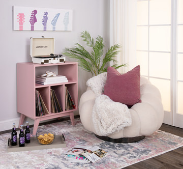 Sun Studios 26″ Blush Record Player Stand