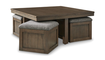Perry Coffee Table With 4 Stools