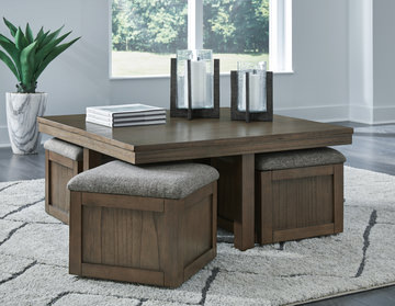 Perry Coffee Table With 4 Stools