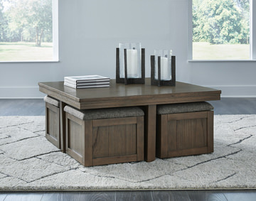 Perry Coffee Table With 4 Stools