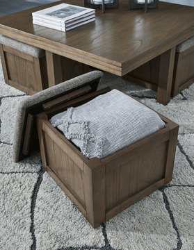 Perry Coffee Table With 4 Stools