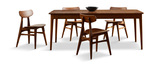 Erik Amber Dining Table With 4 Cassie Side Chairs thumbnail 1
