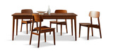 Erik Amber Bamboo Table With 4 Calvin Side Chairs thumbnail 1