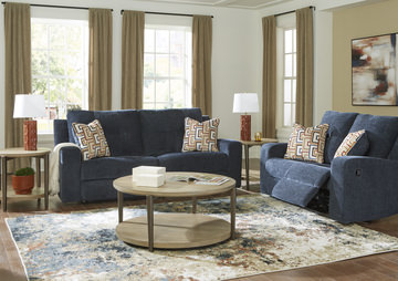 image Malone Reclining Sofa And Loveseat  Set- Ink