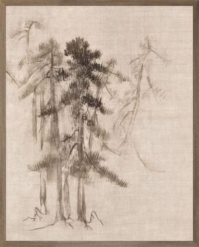 image Ink Wash Pines III Framed Art