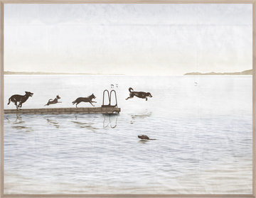 image Dogs Day At The Cottage Framed Art
