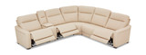 Newport 6 Piece Leather Power Reclining Modular Sectional thumbnail 2