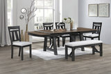 Maribelle Black Extension table With 4 Chairs And Bench - Black thumbnail 3