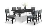 Ireland Espresso Extension Table With 4 Chairs thumbnail 1