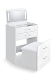 Diamond Vanity and Nesting Stool thumbnail 1