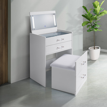 Diamond Vanity and Nesting Stool
