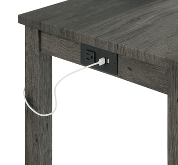 Rodman Sofa Bar Table With 3 Stools - Charcoal