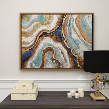 Geode Gold Foil Wall Art