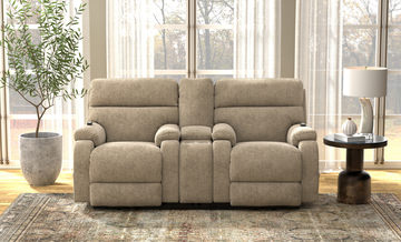 Hyde Dual Power Lift Loveseat with Console