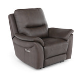 Lily Leather Power Recliner - Brown thumbnail 1