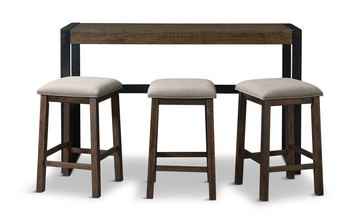 Augustus Sofa Bar Table With 3 Stools