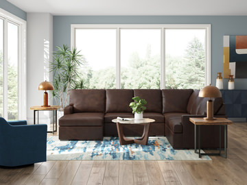 Mirabel Leather Sectional With Left Chaise