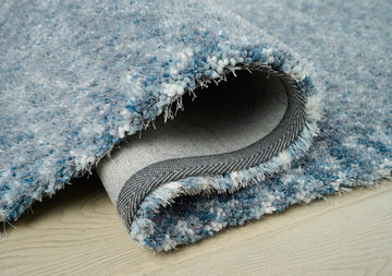 Lisbon Caribbean Blue Shag Area Rug - 5′0″ x 8′0″