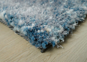 Lisbon Caribbean Blue Shag Area Rug - 5′0″ x 8′0″