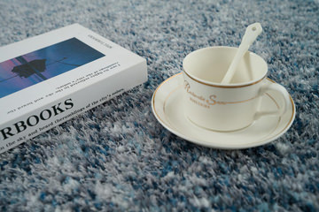 Lisbon Caribbean Blue Shag Area Rug - 5′0″ x 8′0″