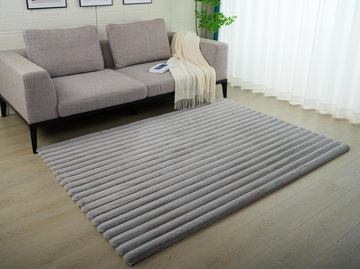 Madrid Corded Shag Silver Area Rug - 5′0″ X 7′0″