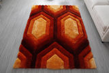 Mateos Orange Shag Area Rug - 3′6″ X 5′6″ thumbnail 3