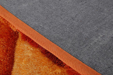 Mateos Orange Shag Area Rug - 3′6″ X 5′6″