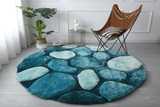 Mateos Emerald Green Shag Area Rug - 7′0″ X 7′0″ thumbnail 2