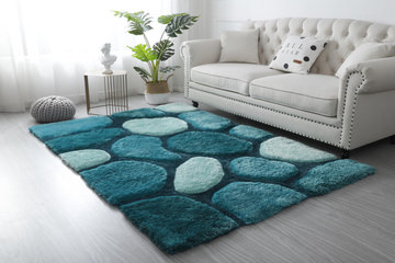 Mateos Emerald Green Shag Area Rug - 3′6″ X 5′6″