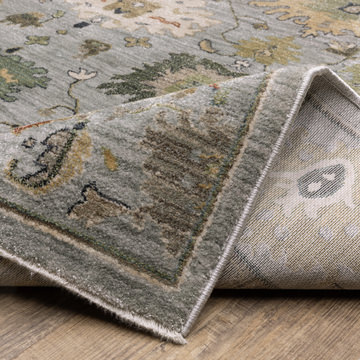 Eliana Mahal Baltic w/Green Area Rug - 7′10″ x 10′10″