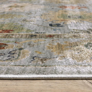 Eliana Mahal Baltic w/Green Area Rug - 7′10″ x 10′10″