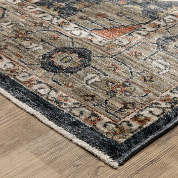 Eliana Medallion Charcoal Area Rug - 7′10″ x 10′10″