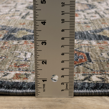 Eliana Medallion Charcoal Area Rug - 7′10″ x 10′10″