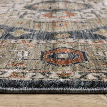 Eliana Medallion Charcoal Area Rug - 7′10″ x 10′10″