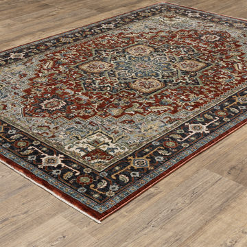 Eliana Medallion Ruby Area Rug - 7′10″ x 10′10″