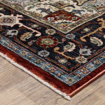 Eliana Medallion Ruby Area Rug - 7′10″ x 10′10″