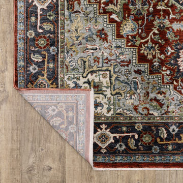 Eliana Medallion Ruby Area Rug - 7′10″ x 10′10″