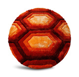 Mateos Orange Shag Area Rug - 7′0″ X 7′0″ thumbnail 1