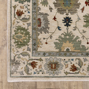 Eliana Mahal Ivory Area Rug - 9′10″ X 12′10″