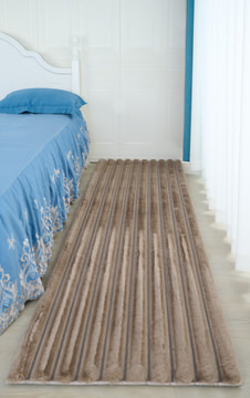 Madrid Fawn Corded Shag Area Rug - 2′0″ X 8′0″