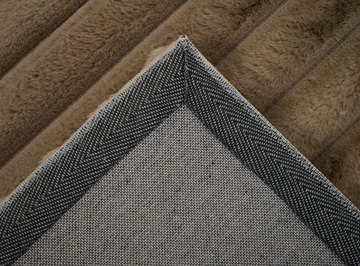 Madrid Fawn Corded Shag Area Rug - 5′0″ X 7′0″