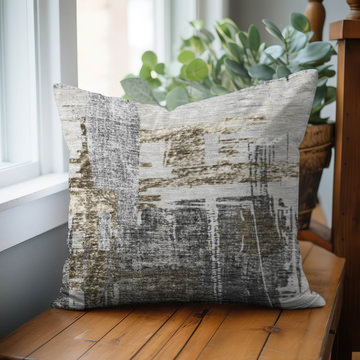 Trevi Grey/Cream Washable 18″ Pillow