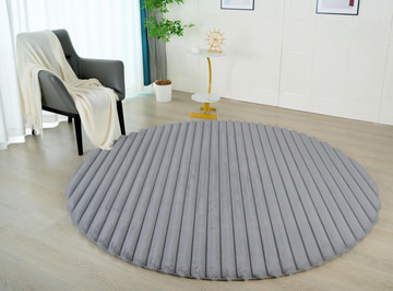 Madrid Corded Shag Silver Area Rug - 7′0″ X 7′0″