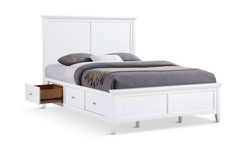 Chesapeake King Storage Bed - White