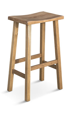image Saddle Seat Hickory Bar Stool