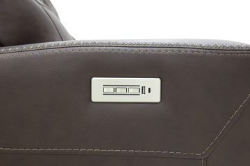 Kona Leather Power Loveseat With Console and Immersive Sound