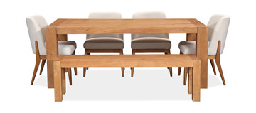 Osuna Dining Table With 4 Side Chairs And Bench