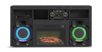 Rave TV Console With Fireplace And Sound System 